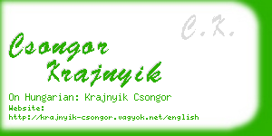 csongor krajnyik business card